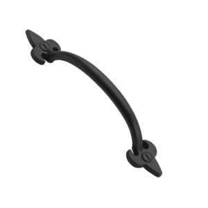 Cast Iron Fleur-de-Lys Handle – Elegant Black Cupboard Pull for Vintage Charm
