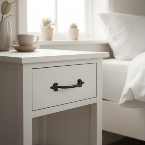 Cast Iron Fleur-de-Lys Handle – Elegant Black Cupboard Pull for Vintage Charm - Image 2