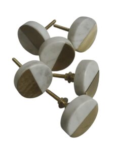 Marble Cabinet Knob – Premium Gold Accent | Fusion Series